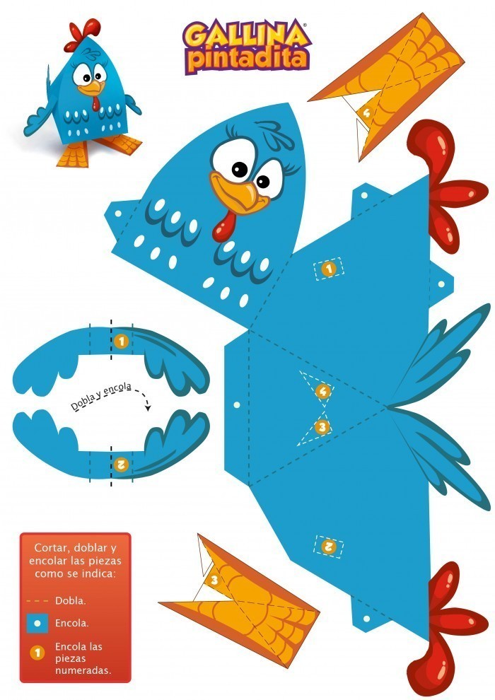 Paper Toy - Gallina Pintadita