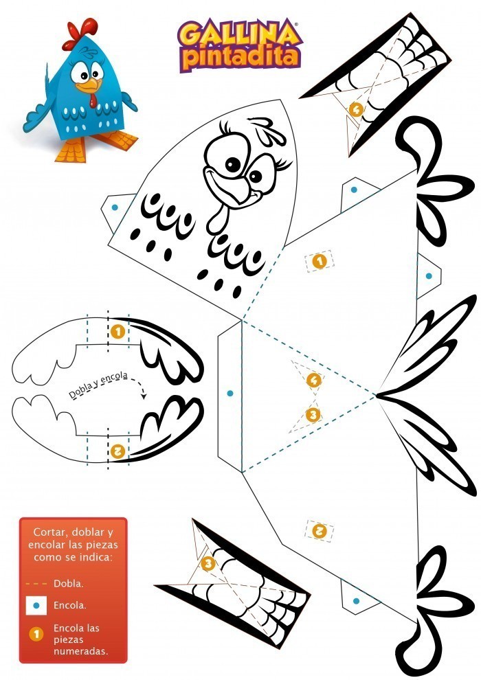 Paper Toy - Gallina Pintadita